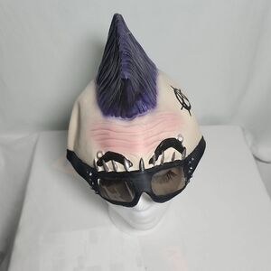 Source Unknown Punk Style Mask with Purple Mohawk